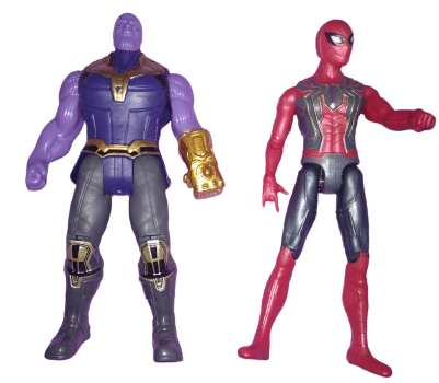 Set 2 figurine tip Avengers Thanos, Spiderman, 20 cm, Plastic